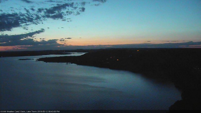 Lake Travis webcam, May 12, 2019 7:45 PM CT