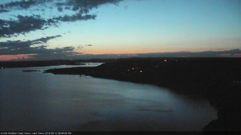 Lake Travis webcam, May 12, 2019 7:50 PM CT