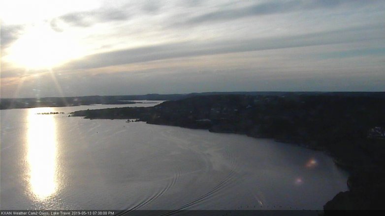 Lake Travis webcam, May 13, 2019 6:40 PM CT