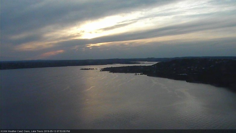 Lake Travis webcam, May 13, 2019 6:55 PM CT