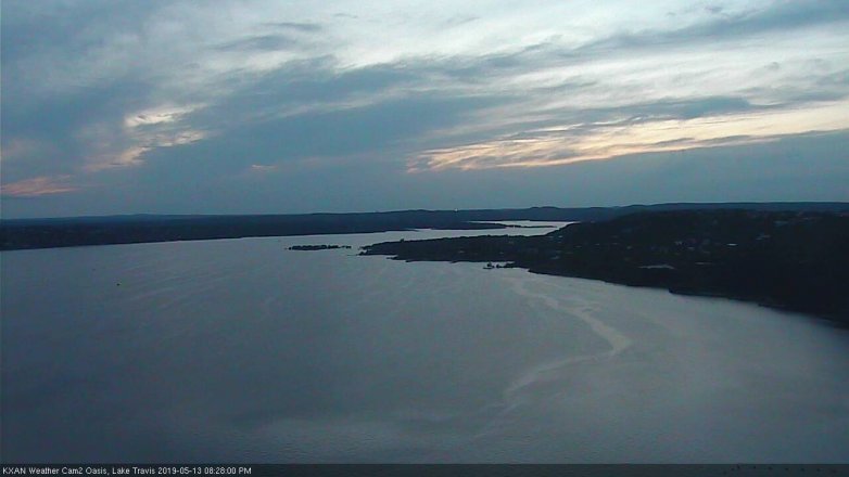 Lake Travis webcam, May 13, 2019 7:30 PM CT
