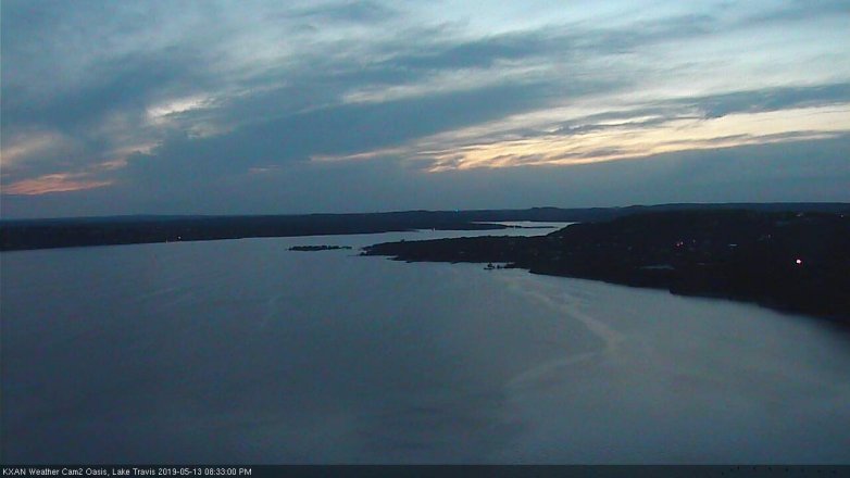 Lake Travis webcam, May 13, 2019 7:35 PM CT