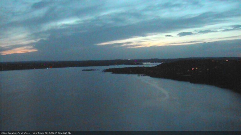 Lake Travis webcam, May 13, 2019 7:45 PM CT