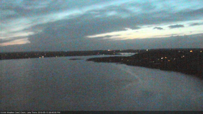 Lake Travis webcam, May 13, 2019 7:50 PM CT