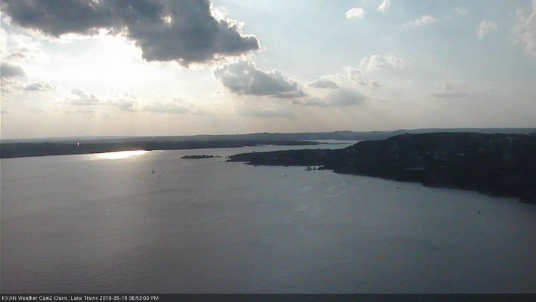 Lake Travis webcam, May 15, 2019 5:55 PM CT