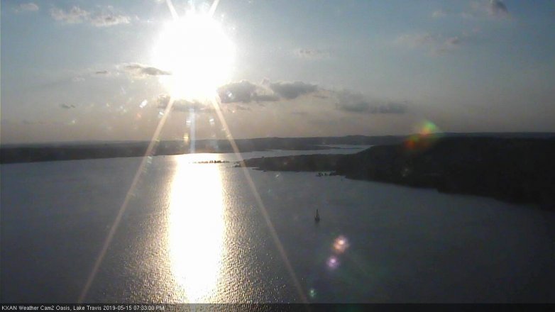 Lake Travis webcam, May 15, 2019 6:35 PM CT