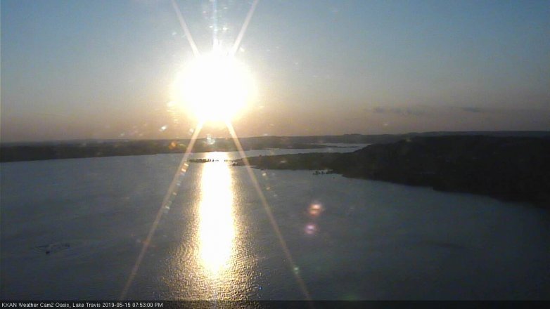 Lake Travis webcam, May 15, 2019 6:55 PM CT