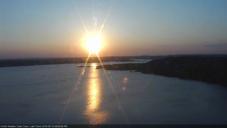 Lake Travis webcam, May 15, 2019 7:05 PM CT