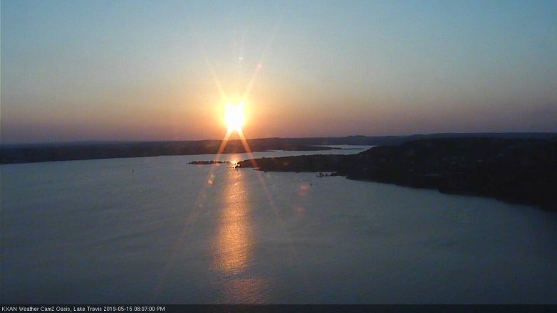 Lake Travis webcam, May 15, 2019 7:10 PM CT