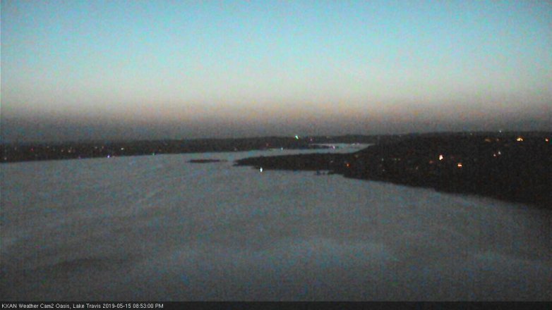 Lake Travis webcam, May 15, 2019 7:55 PM CT