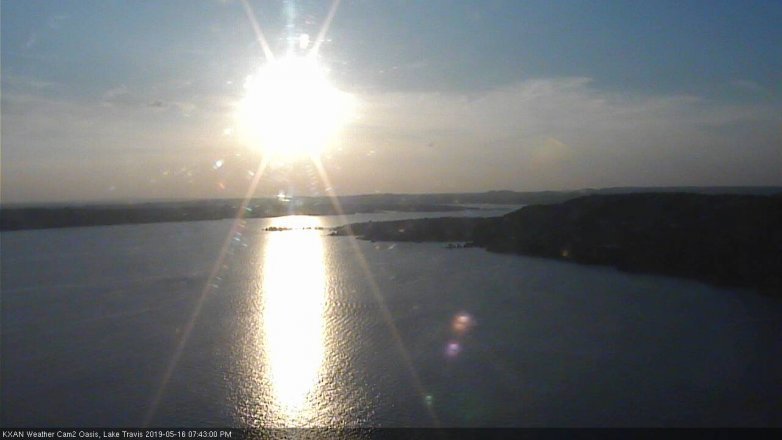 Lake Travis webcam, May 16, 2019 6:45 PM CT