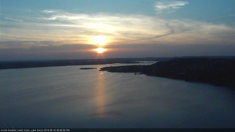 Lake Travis webcam, May 16, 2019 7:10 PM CT