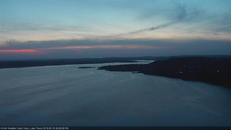 Lake Travis webcam, May 16, 2019 7:40 PM CT