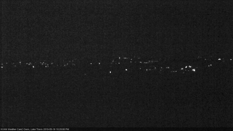 Lake Travis webcam, May 16, 2019 9:30 PM CT