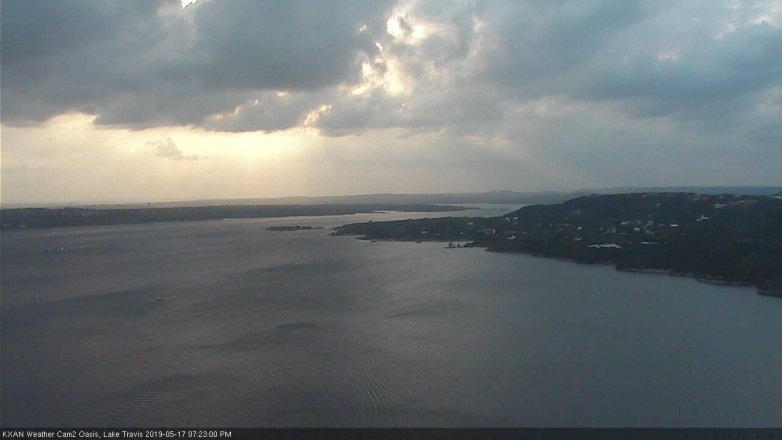 Lake Travis webcam, May 17, 2019 6:25 PM CT
