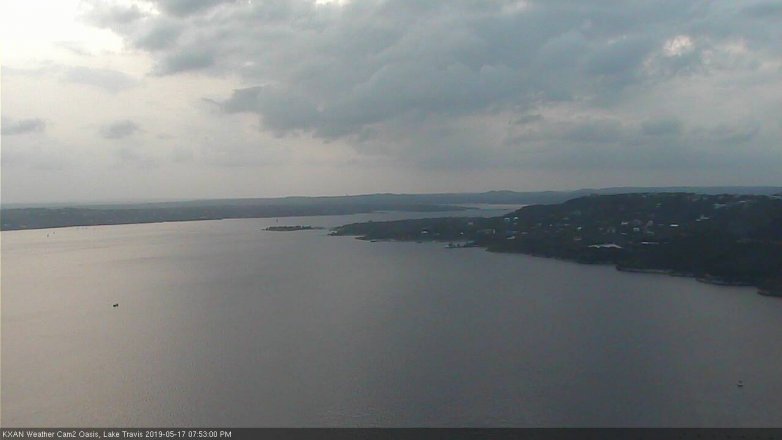 Lake Travis webcam, May 17, 2019 6:55 PM CT