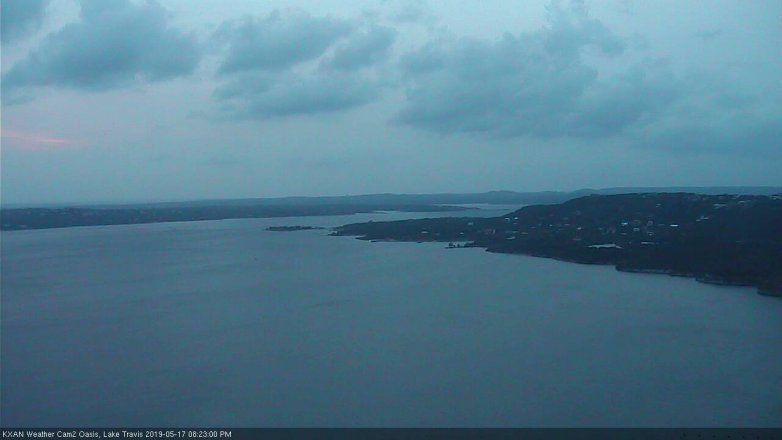 Lake Travis webcam, May 17, 2019 7:25 PM CT