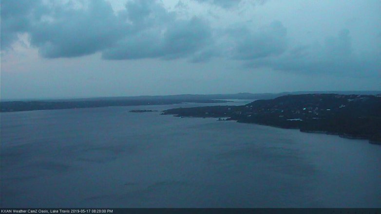 Lake Travis webcam, May 17, 2019 7:30 PM CT