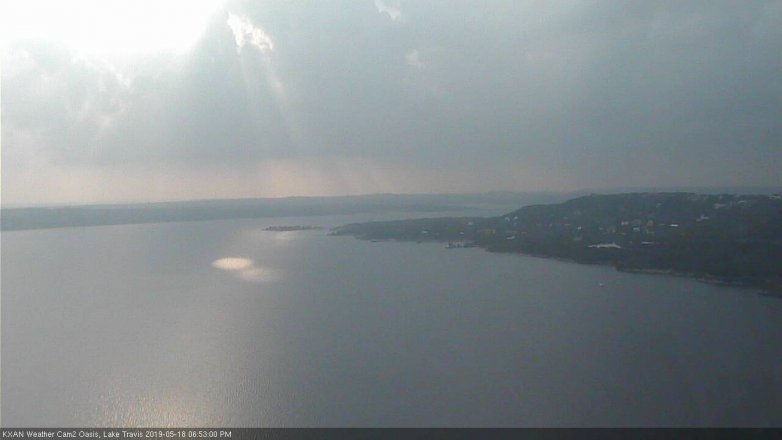 Lake Travis webcam, May 18, 2019 5:55 PM CT