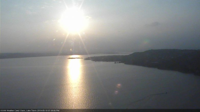 Lake Travis webcam, May 18, 2019 6:40 PM CT