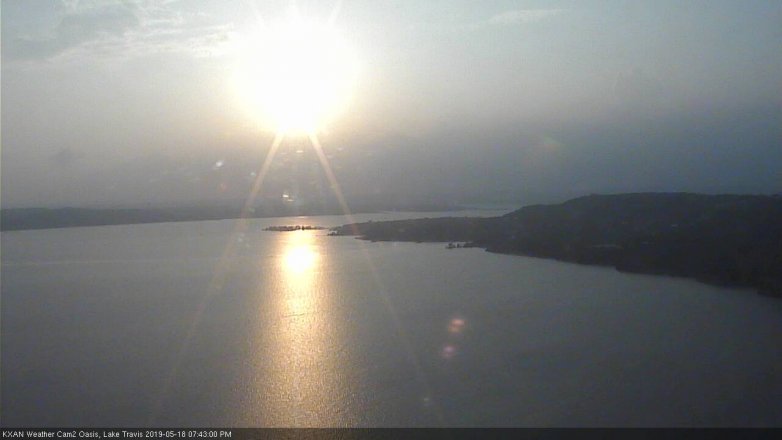Lake Travis webcam, May 18, 2019 6:45 PM CT