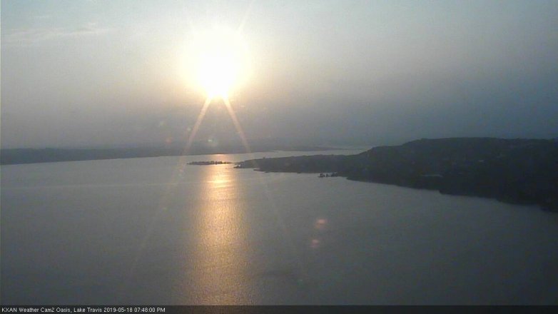 Lake Travis webcam, May 18, 2019 6:50 PM CT
