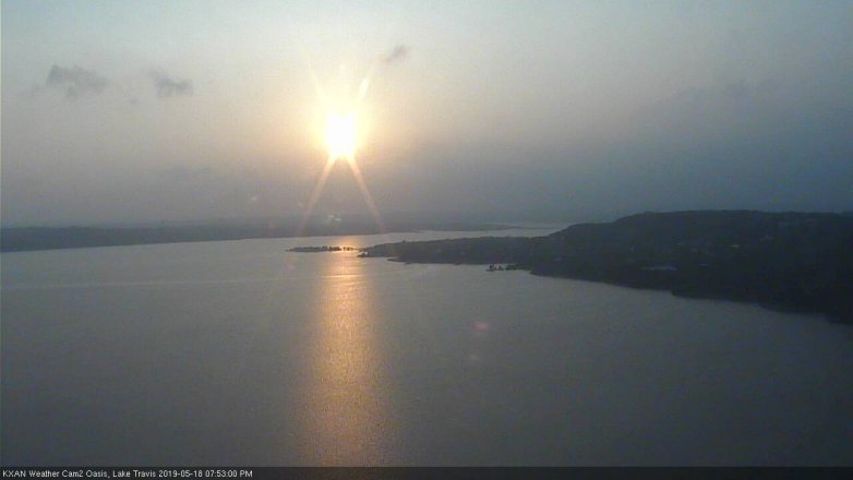 Lake Travis webcam, May 18, 2019 6:55 PM CT