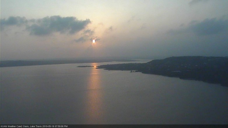 Lake Travis webcam, May 18, 2019 7:00 PM CT