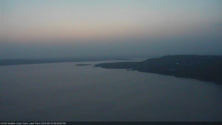 Lake Travis webcam, May 18, 2019 7:40 PM CT