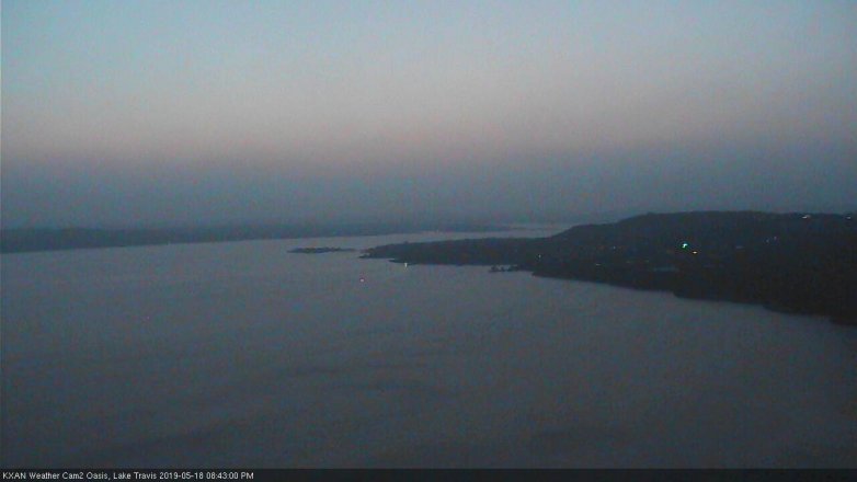 Lake Travis webcam, May 18, 2019 7:45 PM CT