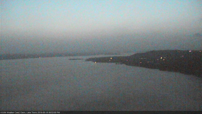 Lake Travis webcam, May 18, 2019 7:55 PM CT