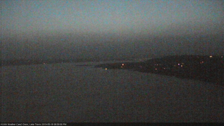 Lake Travis webcam, May 18, 2019 8:00 PM CT