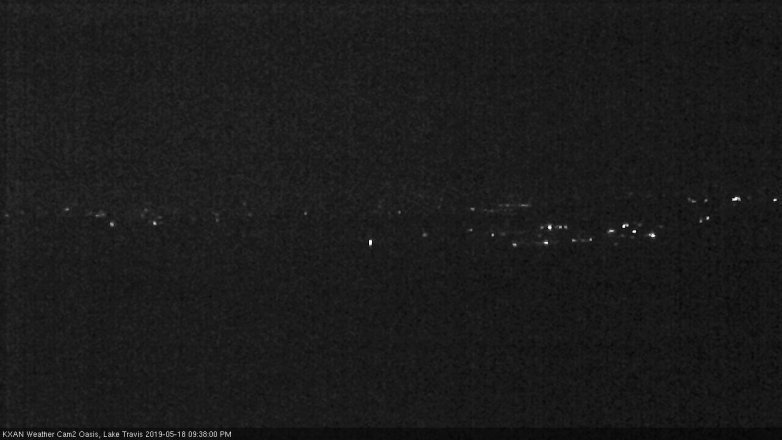 Lake Travis webcam, May 18, 2019 8:40 PM CT