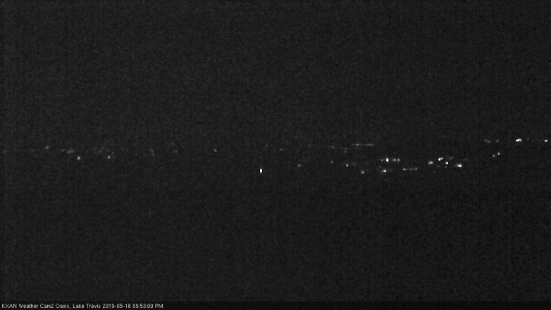 Lake Travis webcam, May 18, 2019 8:55 PM CT