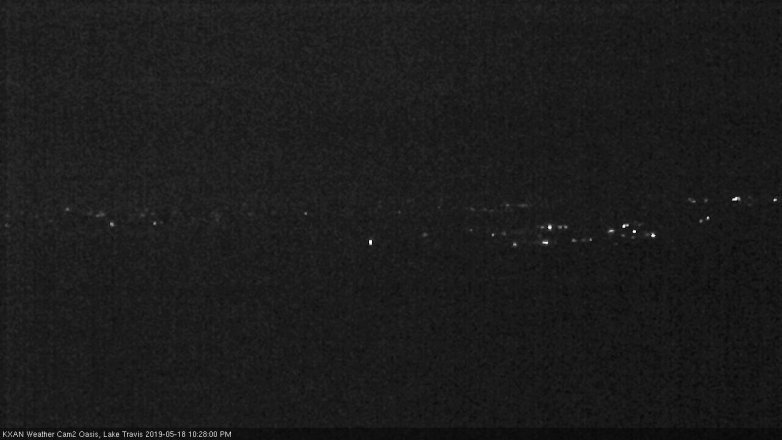 Lake Travis webcam, May 18, 2019 9:30 PM CT