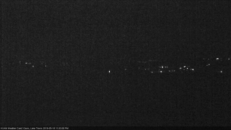 Lake Travis webcam, May 18, 2019 10:05 PM CT