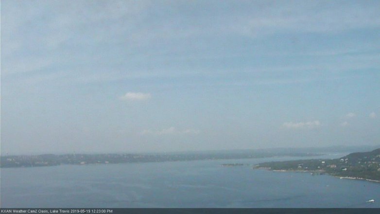 Lake Travis webcam, May 19, 2019 11:25 AM CT
