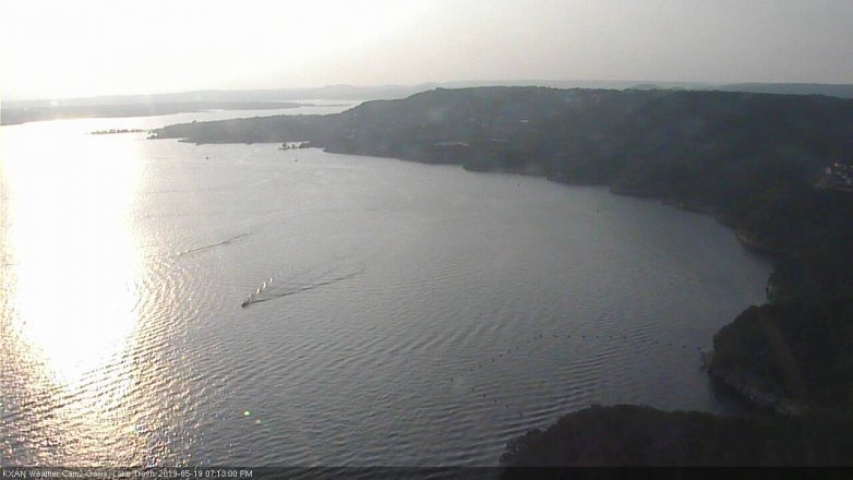 Lake Travis webcam, May 19, 2019 6:15 PM CT