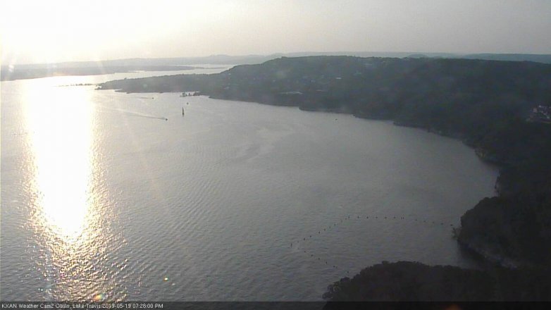 Lake Travis webcam, May 19, 2019 6:30 PM CT