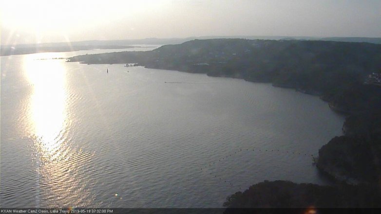 Lake Travis webcam, May 19, 2019 6:35 PM CT