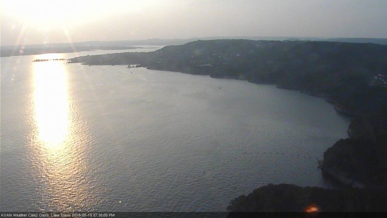 Lake Travis webcam, May 19, 2019 6:40 PM CT