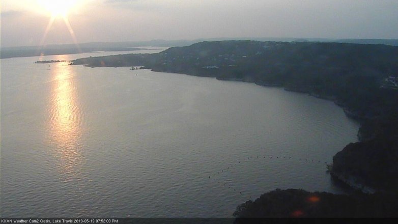 Lake Travis webcam, May 19, 2019 6:55 PM CT