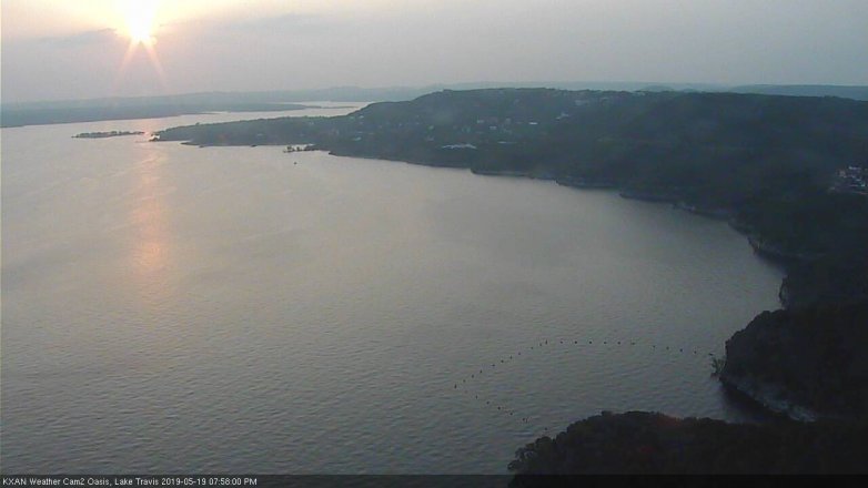Lake Travis webcam, May 19, 2019 7:00 PM CT