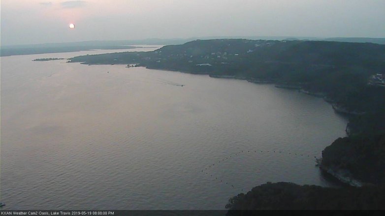 Lake Travis webcam, May 19, 2019 7:10 PM CT