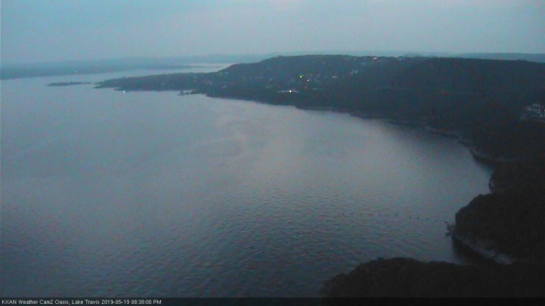 Lake Travis webcam, May 19, 2019 7:40 PM CT