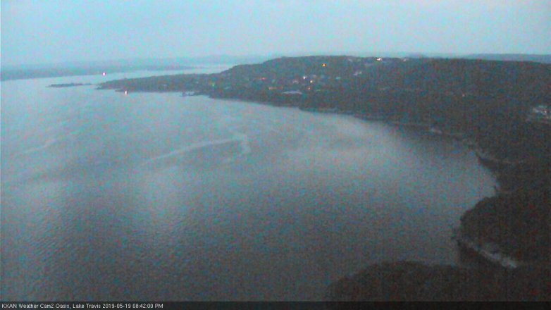 Lake Travis webcam, May 19, 2019 7:45 PM CT