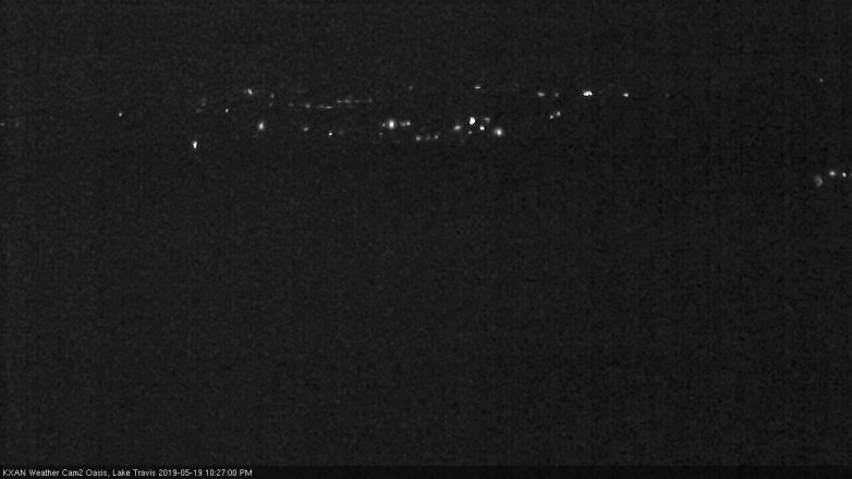Lake Travis webcam, May 19, 2019 9:30 PM CT