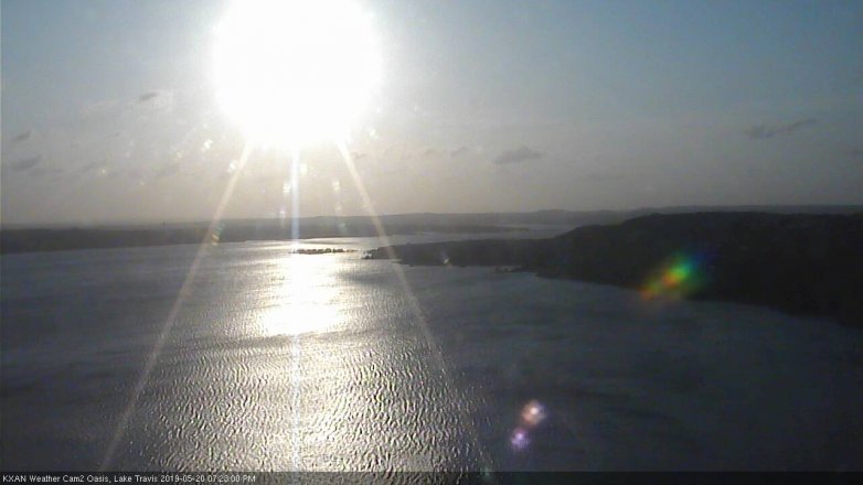 Lake Travis webcam, May 20, 2019 6:25 PM CT