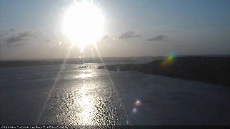 Lake Travis webcam, May 20, 2019 6:35 PM CT