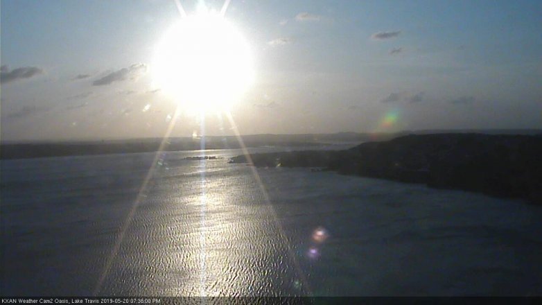 Lake Travis webcam, May 20, 2019 6:40 PM CT